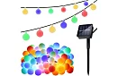 Lanț solar decorativ exterior Balls – 7 metri, multicolor