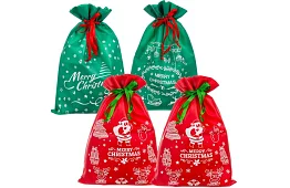 Saci de cadou de Crăciun pentru cadouri de Crăciun – 4 bucăți