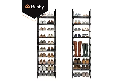 Raft de hol 174x45x30 cm – pantofar 10 rafturi