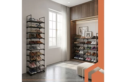 Raft de hol 174x45x30 cm – pantofar 10 rafturi