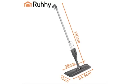 Mop plat cu pulverizator Ruhhy 300 ml + 3 cârpe