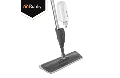 Mop plat cu pulverizator Ruhhy 300 ml + 3 cârpe
