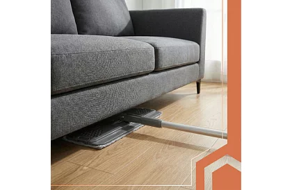 Mop plat cu fund plat + găleată de 8,5 litri – cu două compartimente și accesorii