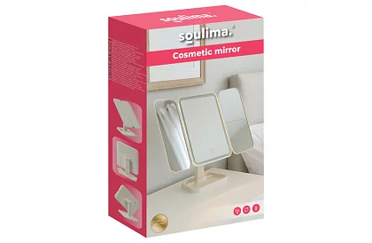 Oglindă cosmetică de mărire cu iluminare LED