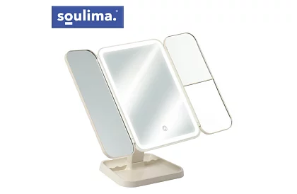 Oglindă cosmetică de mărire cu iluminare LED