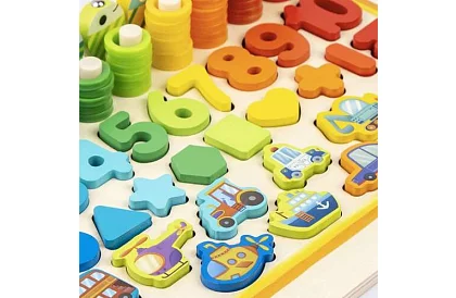 Puzzles din lemn pentru copii – clasificator de forme