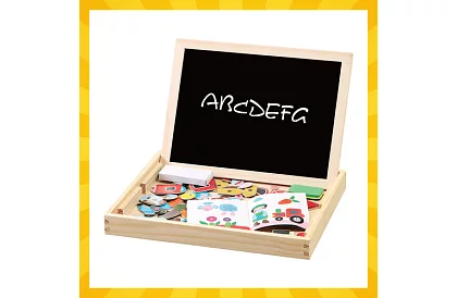 Tablă magnetică dublă - 108 bucăți de accesorii