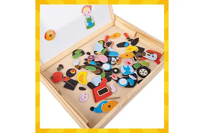 Tablă magnetică dublă - 108 bucăți de accesorii