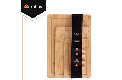 Set de tăvițe din bambus cu suport