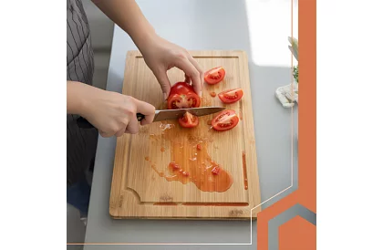 Set de tăvițe din bambus cu suport