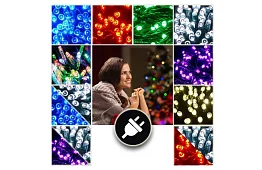 Instalaţie luminoasă de Crăciun 100 LED - Instalaţie în 10 culori, cu lungime de 10 metri.