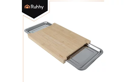 Placă de bambus cu recipiente retractabile