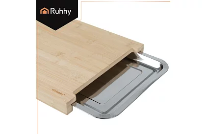 Placă de bambus cu recipiente retractabile