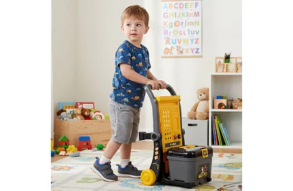 Atelier pentru copii 3 în 1, cărucior cu unelte - 59 de piese