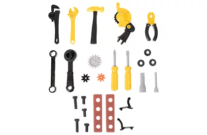 Atelier pentru copii 3 în 1, cărucior cu unelte - 59 de piese