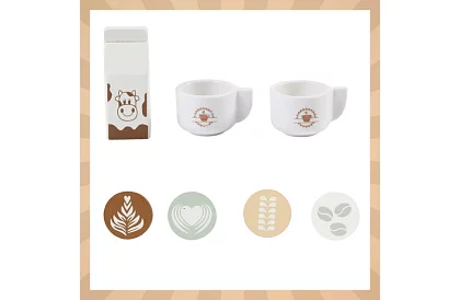 Cafetieră din lemn cu accesorii