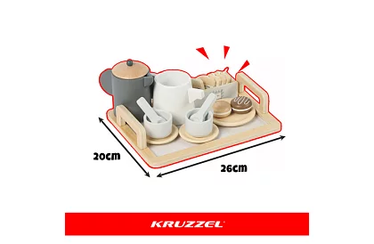 Set de ceai din lemn - set mare de ceai