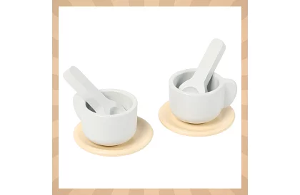 Set de ceai din lemn - set mare de ceai