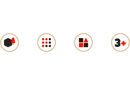 Set de ceai din lemn - set mare de ceai