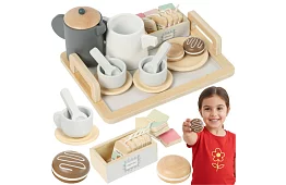 Set de ceai din lemn - set mare de ceai