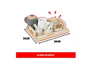 Set de ceai din lemn - set mare de ceai