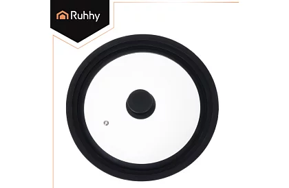 Capacul universal din silicon și sticlă 3 în 1 - diametru 24/26/28 cm