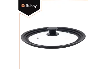 Capacul universal din silicon și sticlă 3 în 1 - diametru 24/26/28 cm