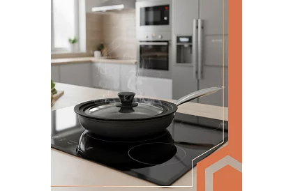 Capacul universal din silicon și sticlă 3 în 1 - diametru 24/26/28 cm