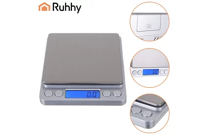 Cântar LCD precis 0,1g - 2000g + 2 boluri