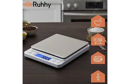 Cântar LCD precis 0,1g - 2000g + 2 boluri