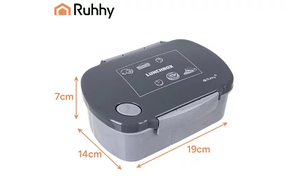 Cutie de prânz gri 800 ml – cutie de gustări