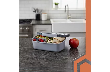 Cutie de prânz gri 800 ml – cutie de gustări
