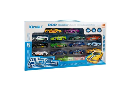 Set de mașinu metalice 1:64 – 16 bucăți