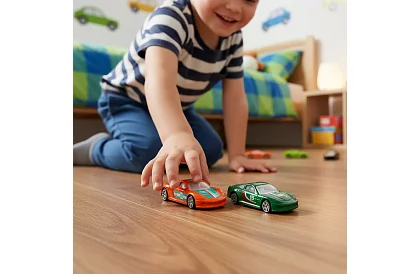 Set de mașinu metalice 1:64 – 16 bucăți