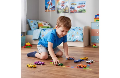 Set de mașinu metalice 1:64 – 16 bucăți