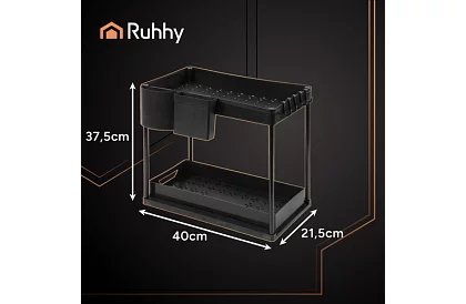 Organizator sub chiuvetă – negru