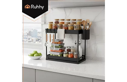 Organizator sub chiuvetă – negru