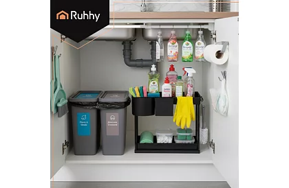 Organizator sub chiuvetă – negru