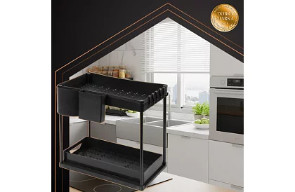 Organizator sub chiuvetă – negru