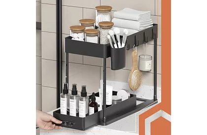 Organizator sub chiuvetă – negru