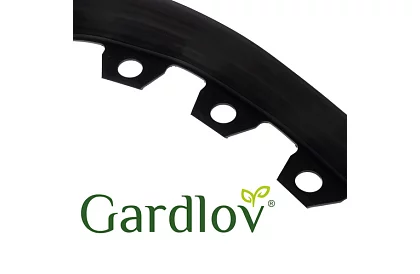 Bordură invizibilă 6 cm x 10 m - Margine de grădină neagră + 20 de țăruși