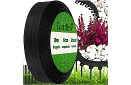 Bordură invizibilă 6 cm x 10 m - Margine de grădină neagră + 20 de țăruși