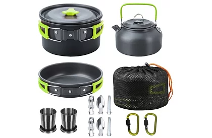 Set de vase pentru camping - 18 bucăți