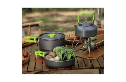 Set de vase pentru camping - 18 bucăți