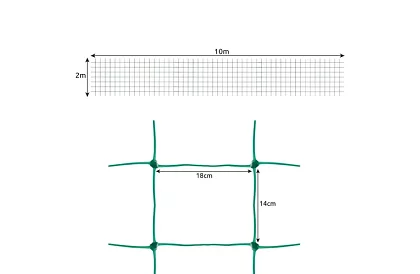 Suportul rețelei pentru plante 2x10 m