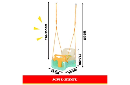 Leagăna colorată pentru copii 3 în 1 - până la 30 kg