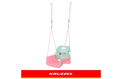 Leagăna colorată pentru copii 3 în 1 - până la 30 kg - roz-verde