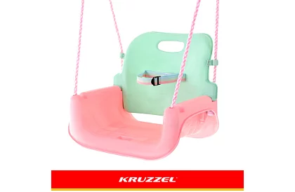 Leagăna colorată pentru copii 3 în 1 - până la 30 kg - roz-verde