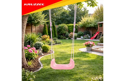 Leagăna colorată pentru copii 3 în 1 - până la 30 kg - roz-verde