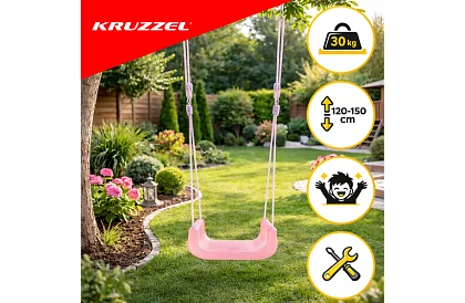 Leagăna colorată pentru copii 3 în 1 - până la 30 kg - roz-verde